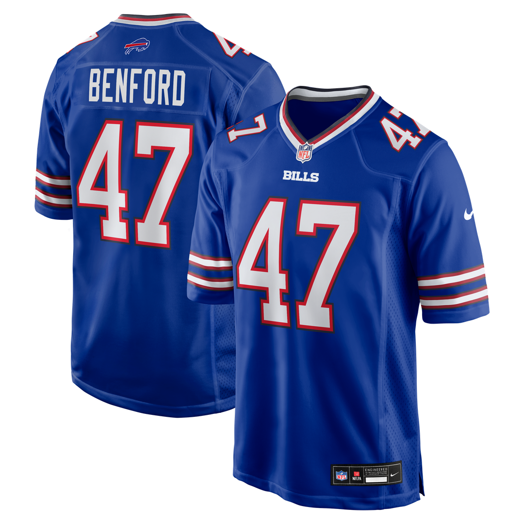 Christian Benford Buffalo Bills Nike Game Jersey - Royal Official NFL Team Apparel Football Fan Gear