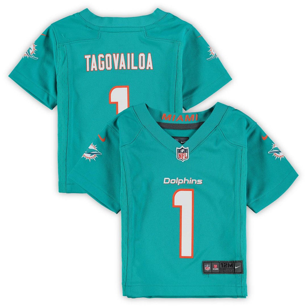Tua Tagovailoa Miami Dolphins Nike Infant Team Player Game Jersey - Aqua Official NFL Team Apparel Football Fan Gear