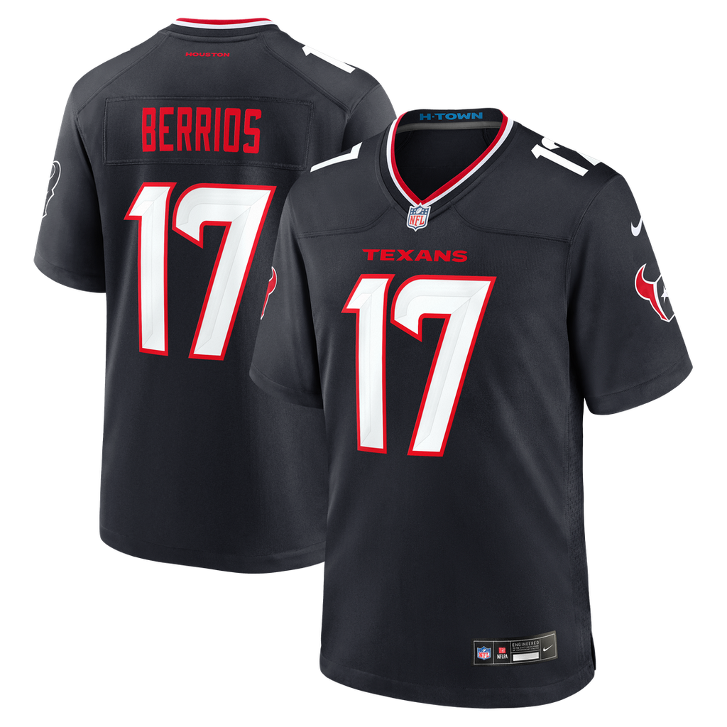 Braxton Berrios Houston Texans Nike Team Game Jersey - Navy Official NFL Team Apparel Football Fan Gear