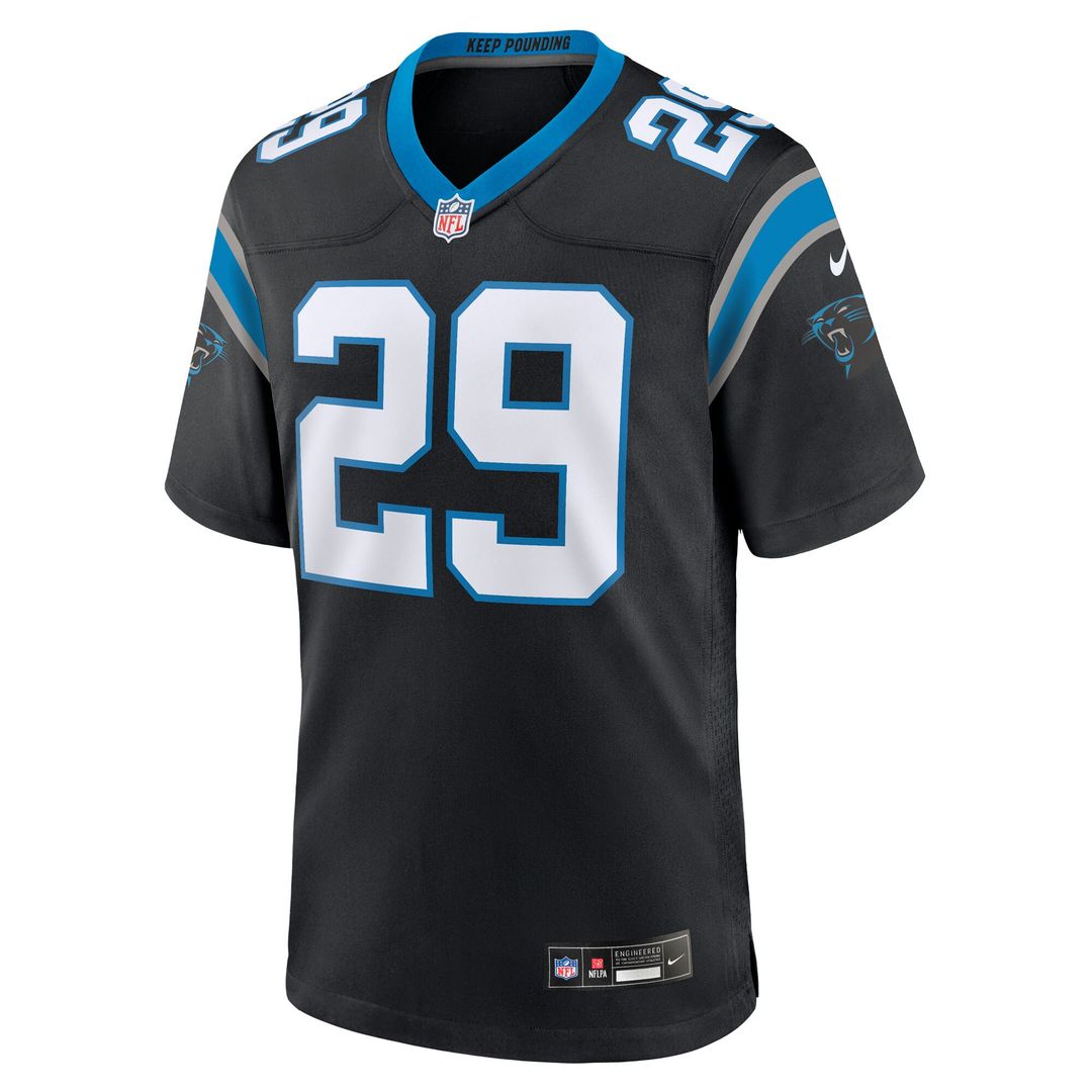 Akayleb Evans Carolina Panthers Nike Team Game Jersey - Black Official NFL Team Apparel Football Fan Gear