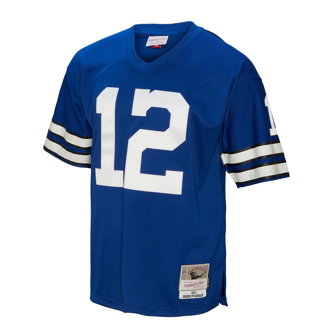 Roger Staubach Dallas Cowboys Mitchell & Ness Big & Tall 1971 Legacy Retired Player Jersey - Navy Official NFL Team Apparel Football Fan Gear