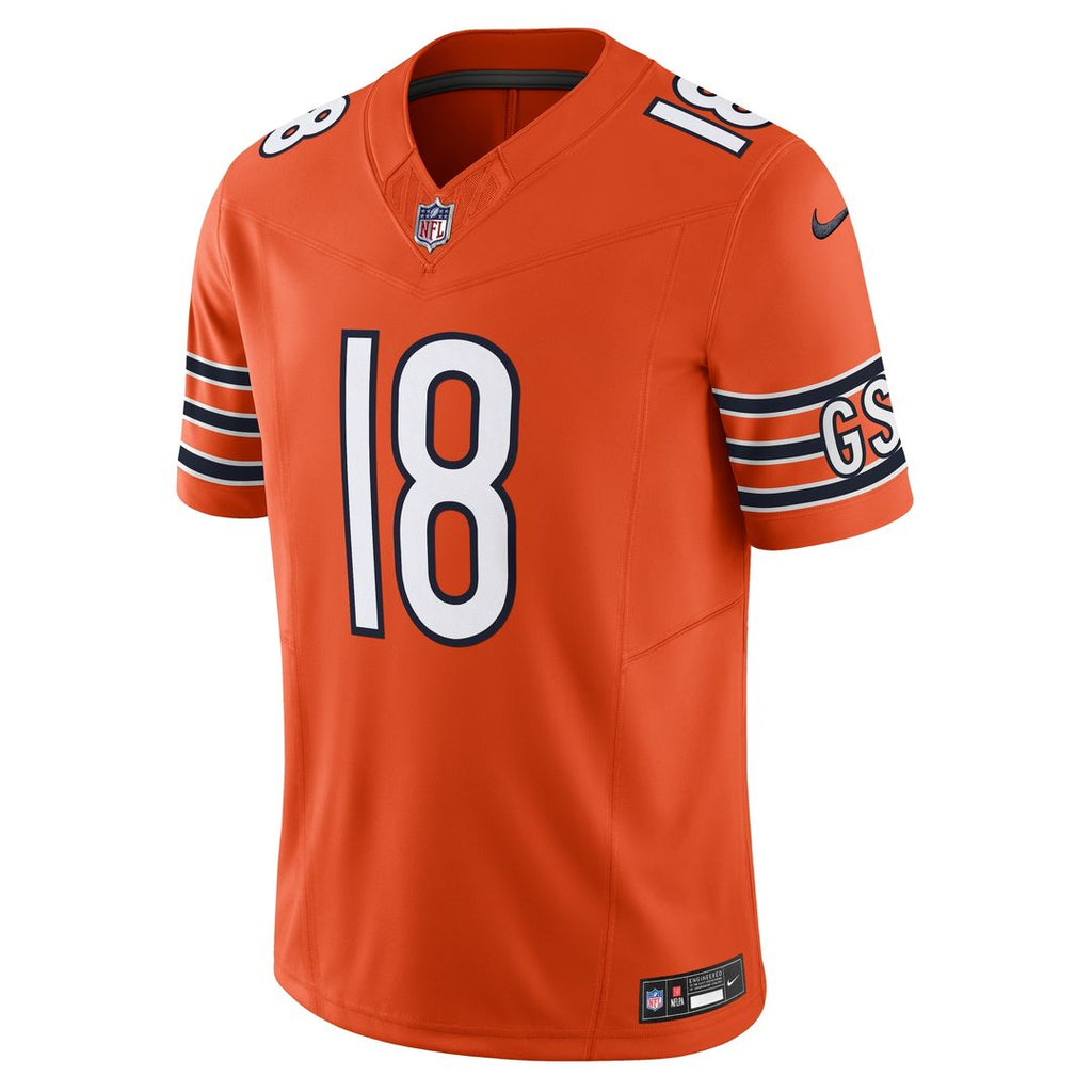 Caleb Williams Chicago Bears Nike Vapor F.U.S.E. Limited Jersey - Orange Official NFL Team Apparel Football Fan Gear