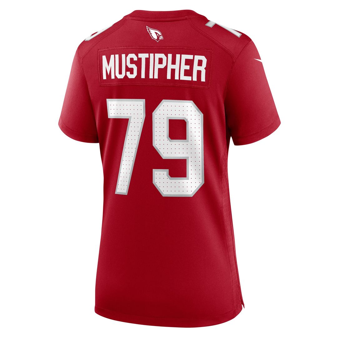 PJ Mustipher Arizona Cardinals Nike Women's Team Game Jersey - Cardinal Official NFL Team Apparel Football Fan Gear