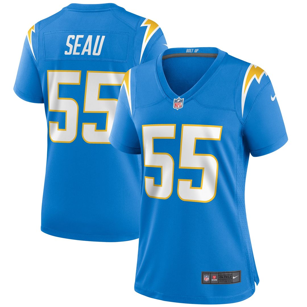 Junior Seau Los Angeles Chargers Nike Women's Game Retired Player Jersey - Powder Blue Official NFL Team Apparel Football Fan Gear