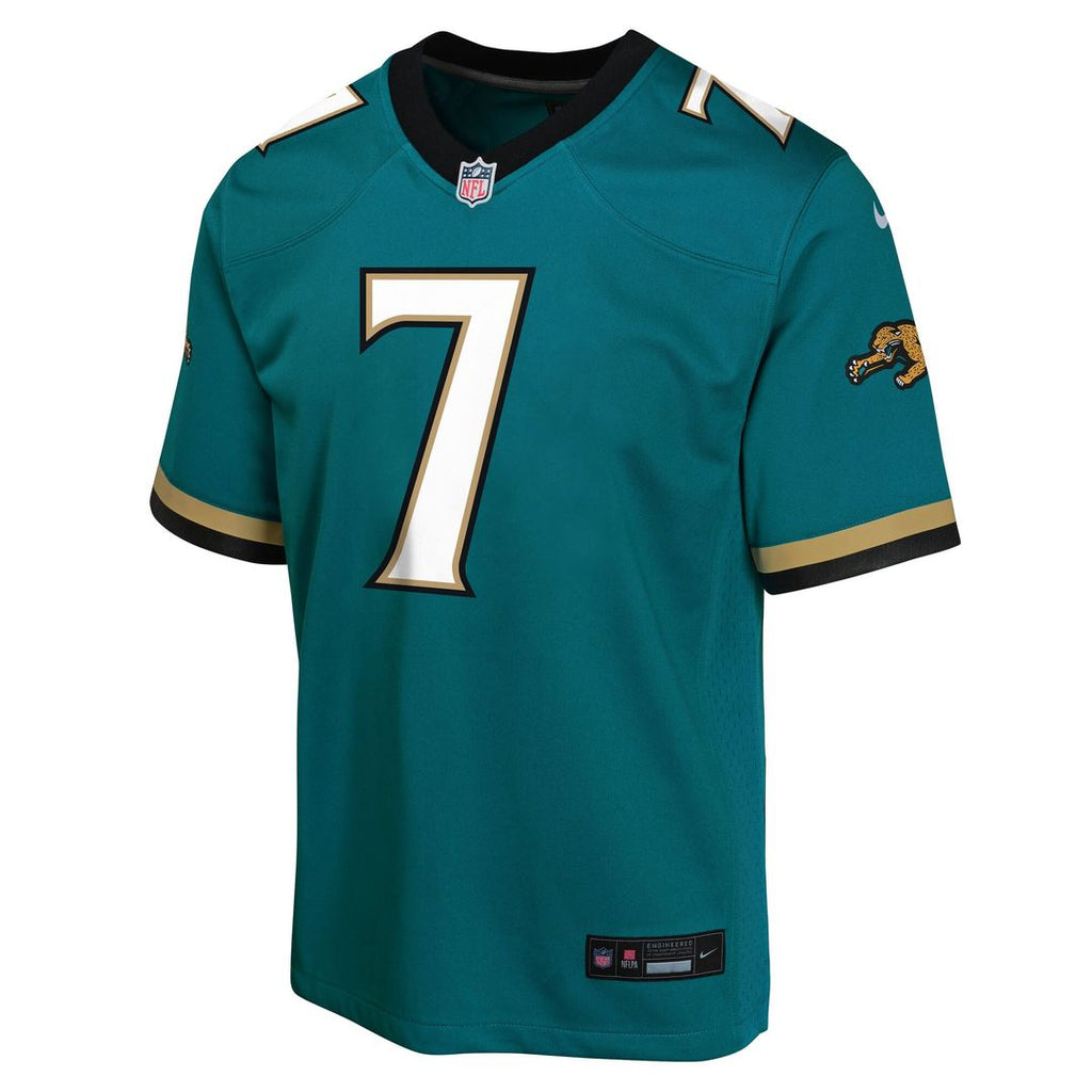 Brian Thomas Jr. Jacksonville Jaguars Nike Youth Alternate 2 Prowler Throwback Game Jersey - Teal Official NFL Team Apparel Football Fan Gear