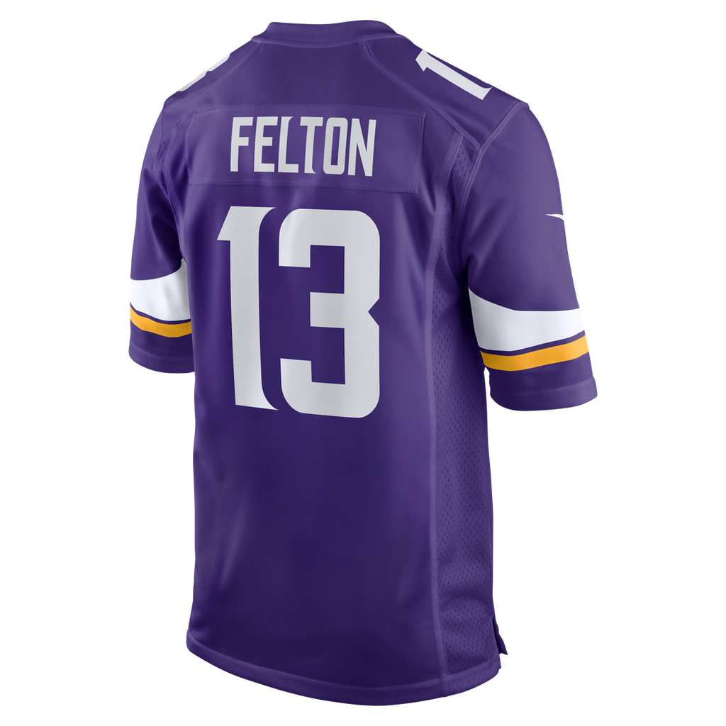 Tai Felton Minnesota Vikings Nike Team Game Jersey - Purple Official NFL Team Apparel Football Fan Gear