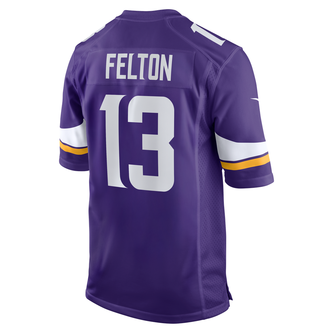 Tai Felton Minnesota Vikings Nike Team Game Jersey - Purple Official NFL Team Apparel Football Fan Gear