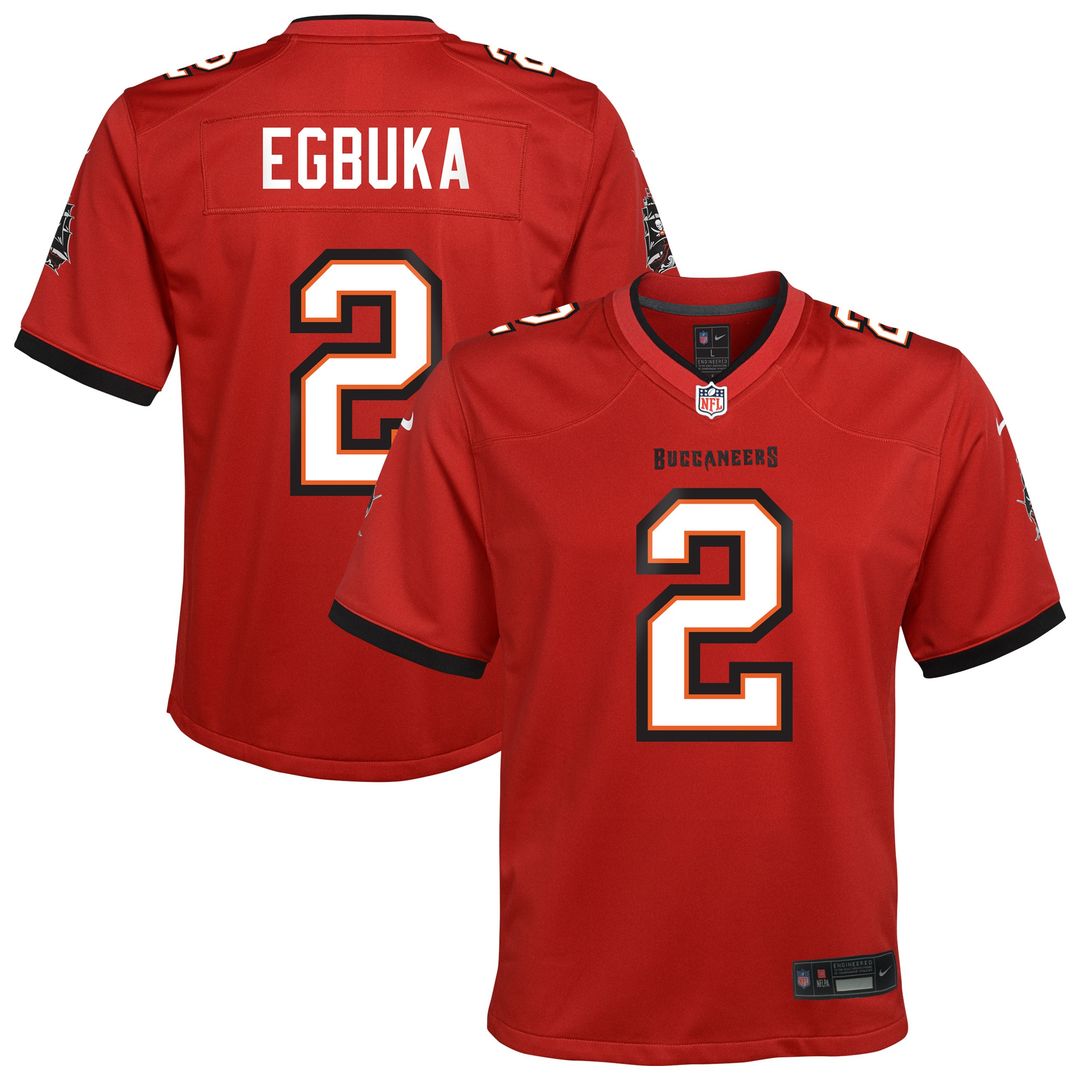 Emeka Egbuka Tampa Bay Buccaneers Nike Youth Team Game Jersey - Red Official NFL Team Apparel Football Fan Gear