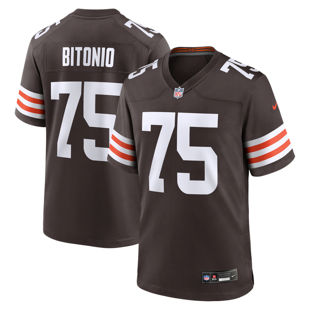 Joel Bitonio Cleveland Browns Nike Game Jersey - Brown Official NFL Team Apparel Football Fan Gear