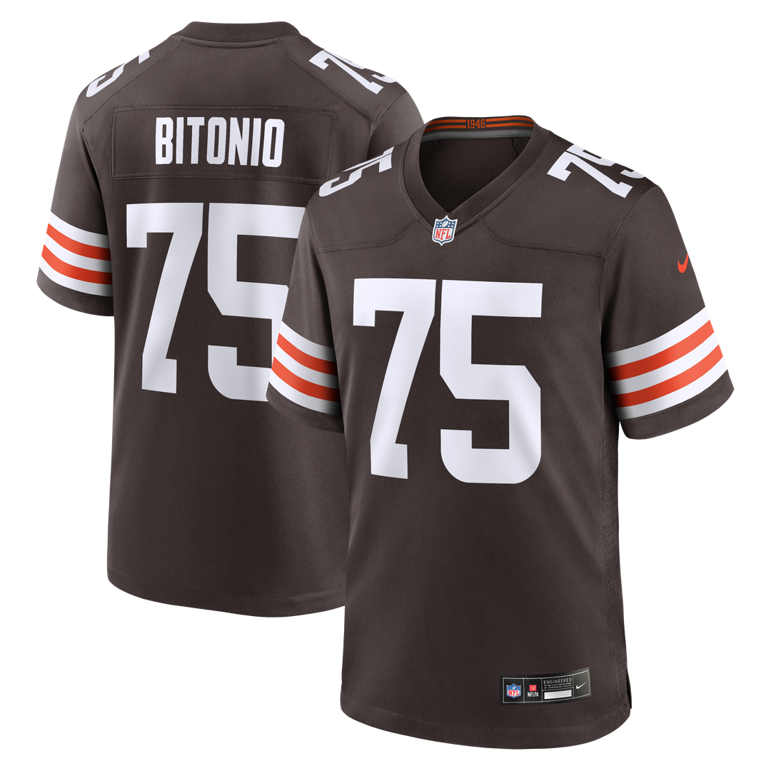Joel Bitonio Cleveland Browns Nike Game Jersey - Brown Official NFL Team Apparel Football Fan Gear