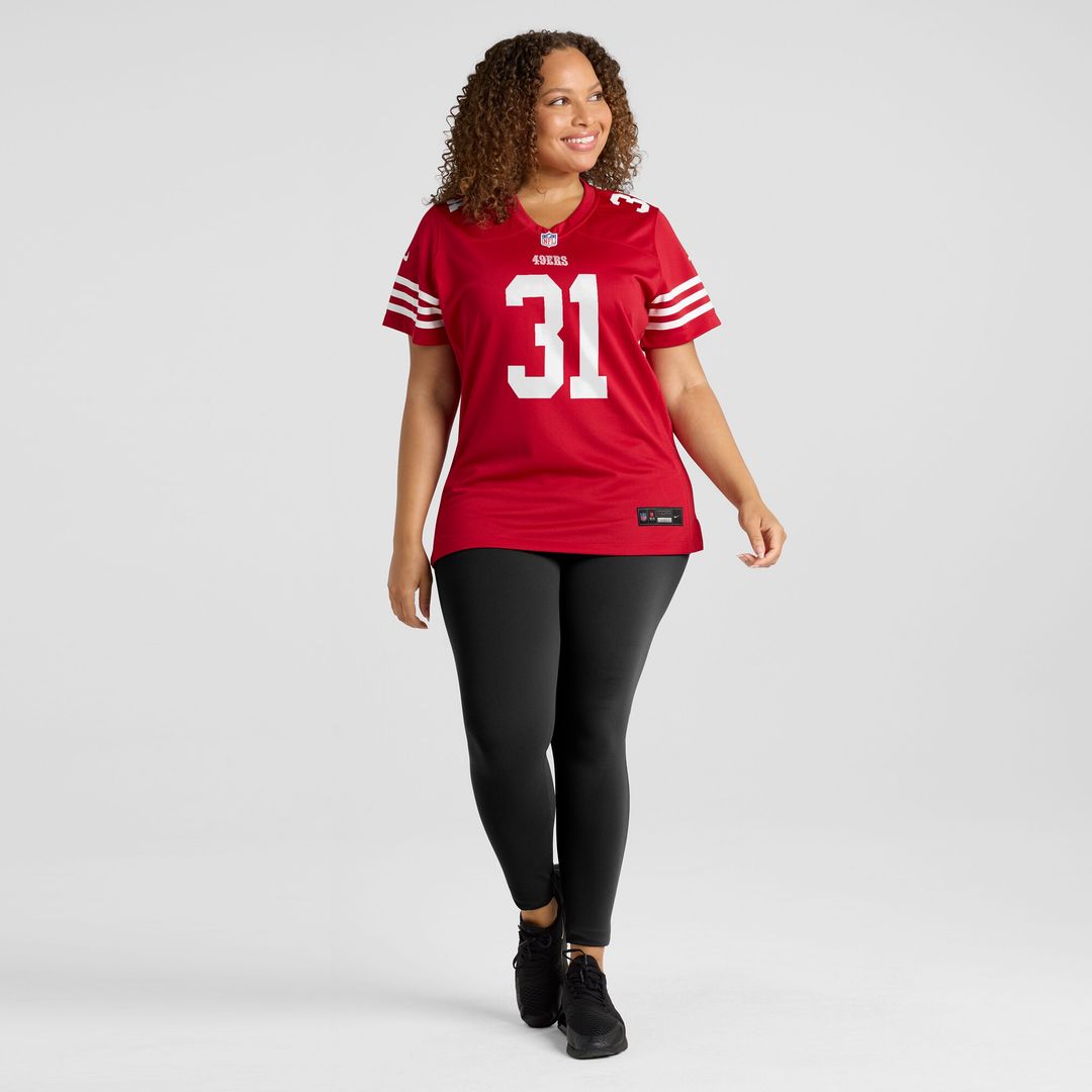 Isaac Guerendo San Francisco 49ers Nike Women's Team Game Jersey - Scarlet Official NFL Team Apparel Football Fan Gear