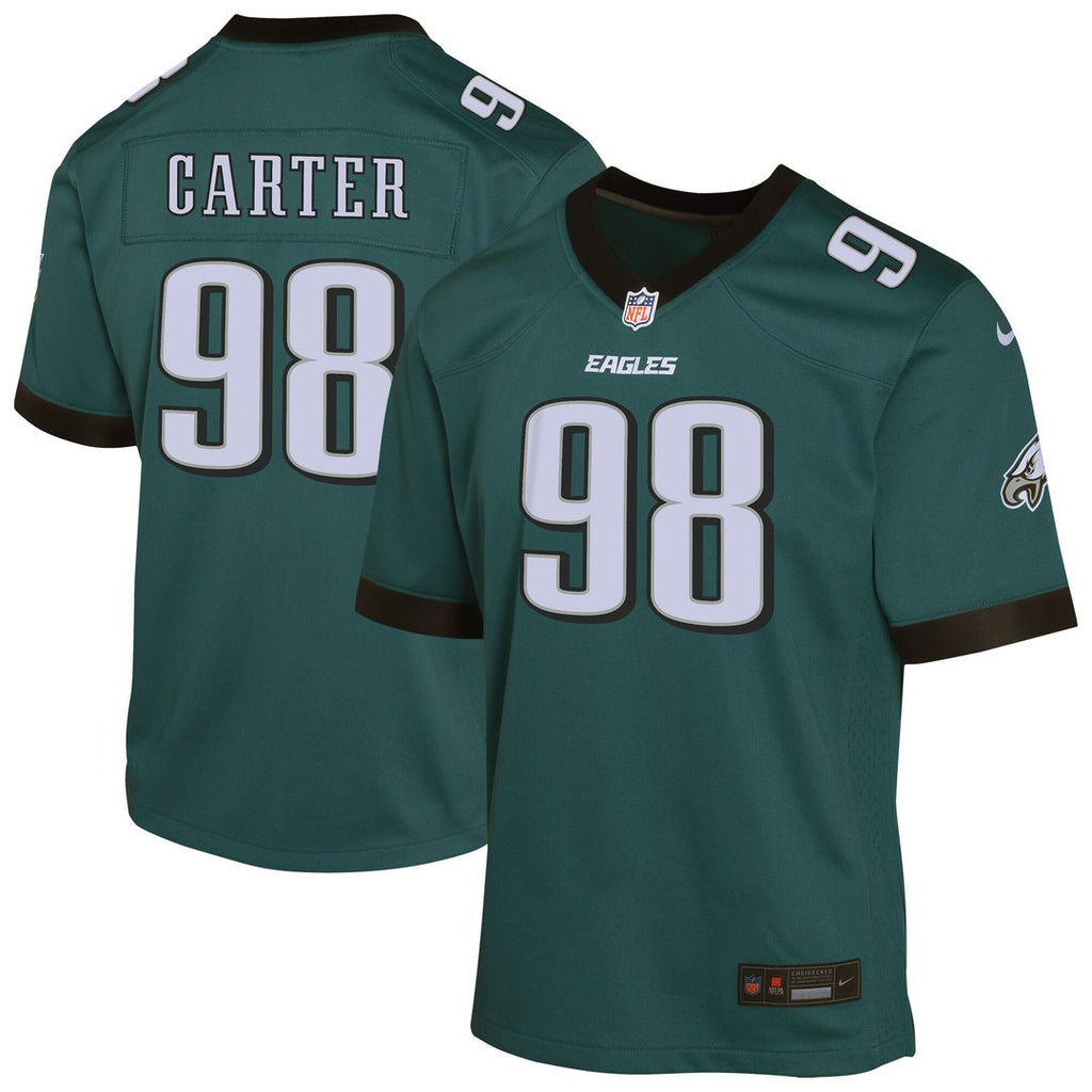 Jalen Carter Philadelphia Eagles Nike Youth Game Player Jersey - Midnight Green Official NFL Team Apparel Football Fan Gear
