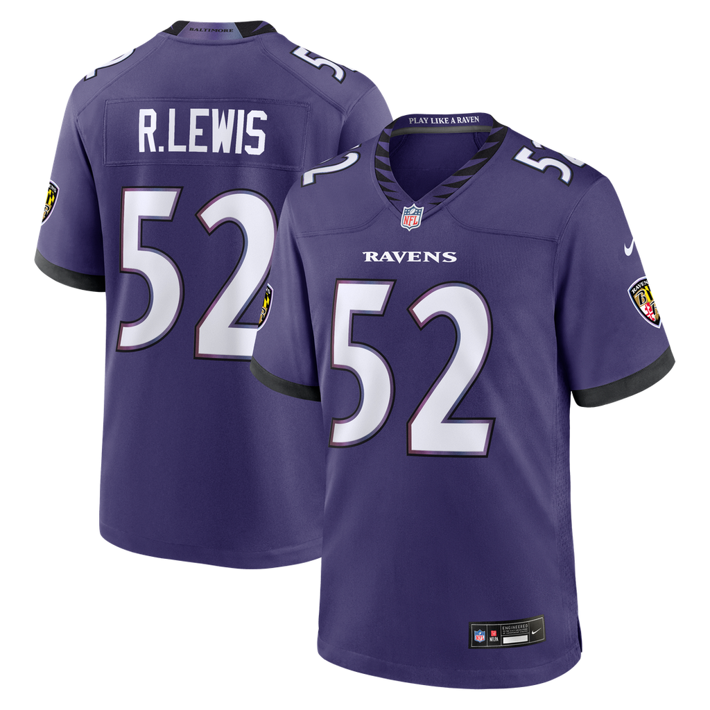 Ray Lewis Baltimore Ravens Nike Team Retired Player Game Jersey - Purple Official NFL Team Apparel Football Fan Gear