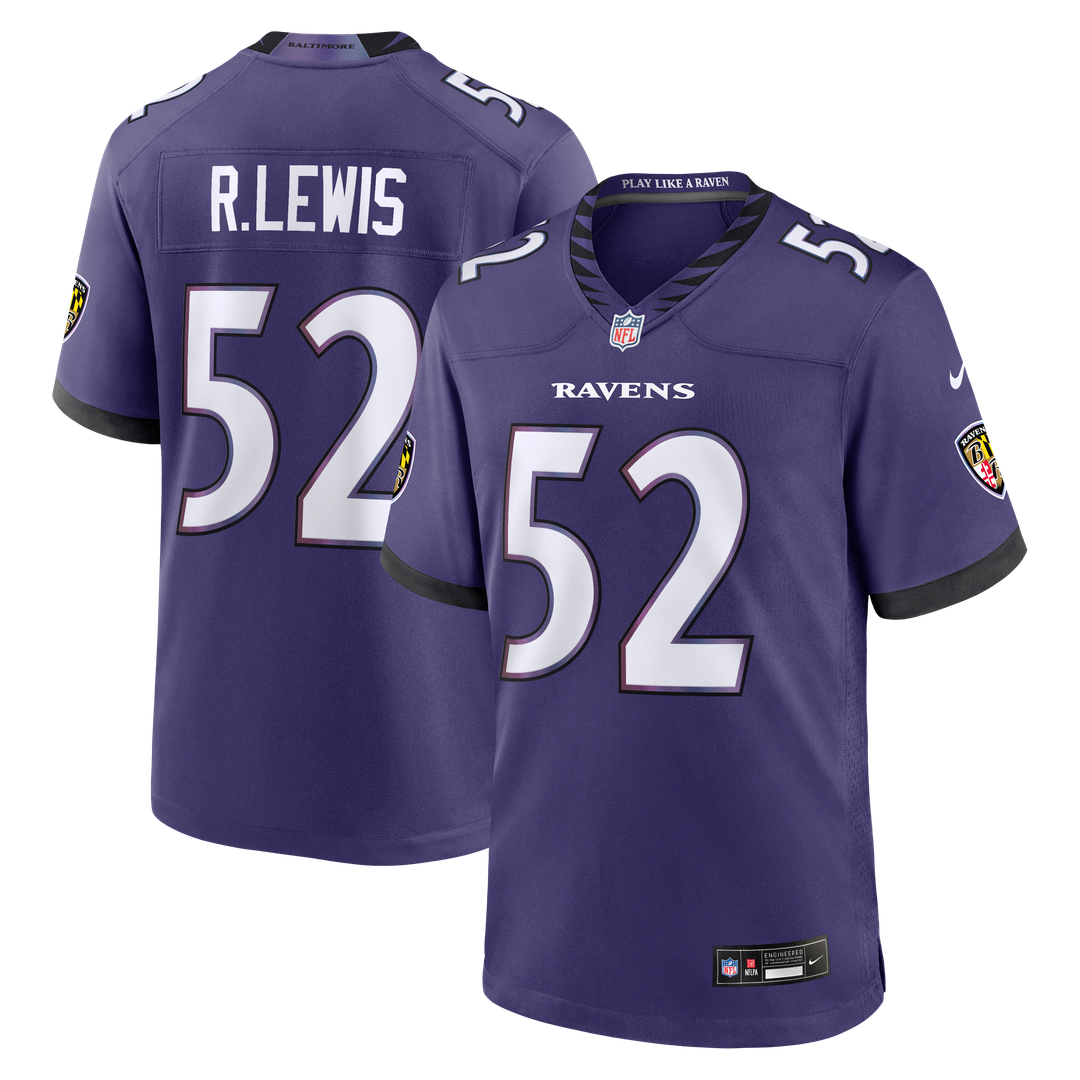 Ray Lewis Baltimore Ravens Nike Team Retired Player Game Jersey - Purple Official NFL Team Apparel Football Fan Gear