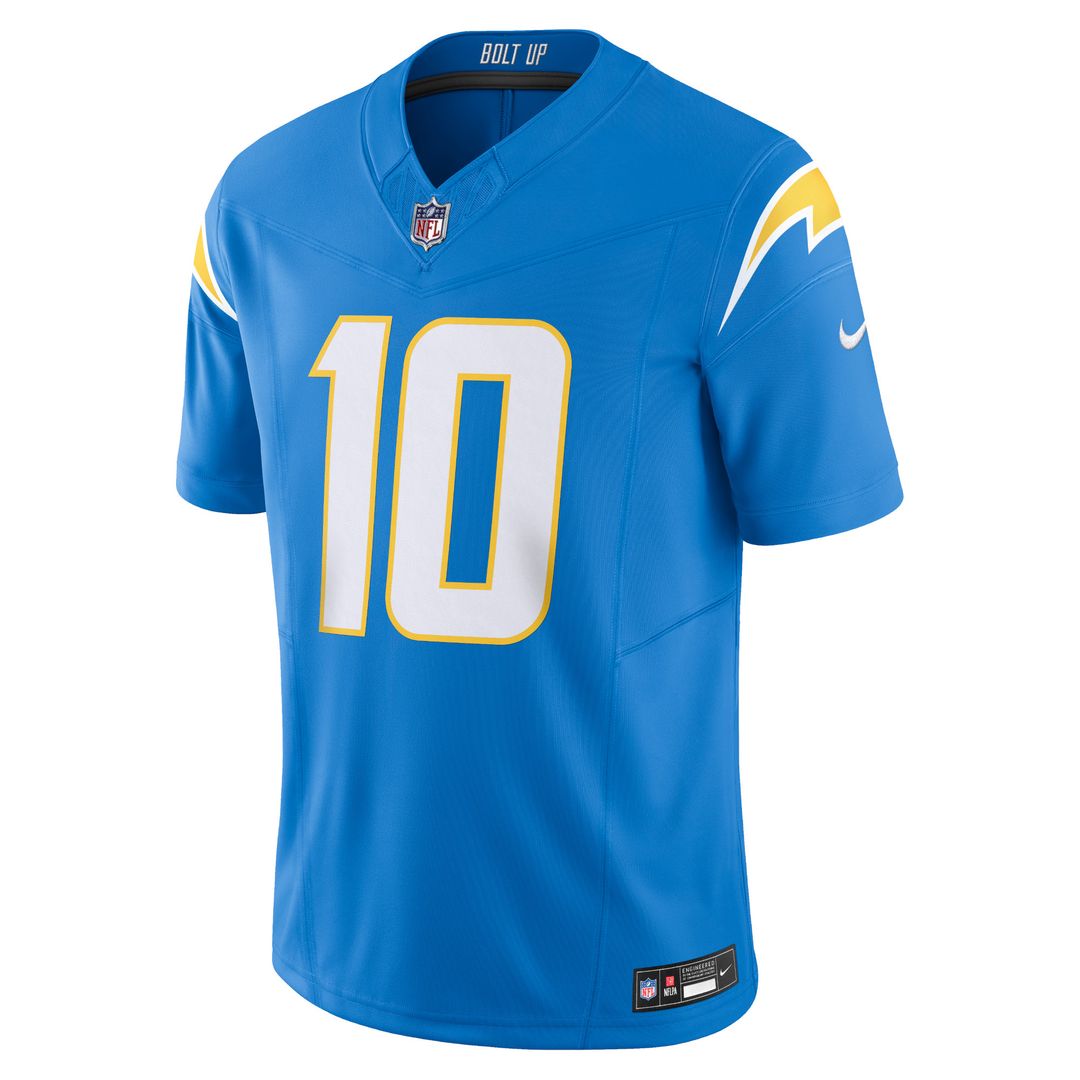 Justin Herbert Los Angeles Chargers Nike Vapor F.U.S.E. Limited Jersey - White Official NFL Team Apparel Football Fan Gear
