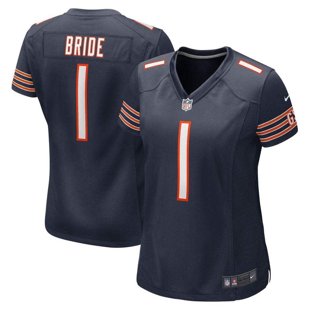 Number 1 Bride Chicago Bears Nike Women's Game Jersey - Navy Official NFL Team Apparel Football Fan Gear