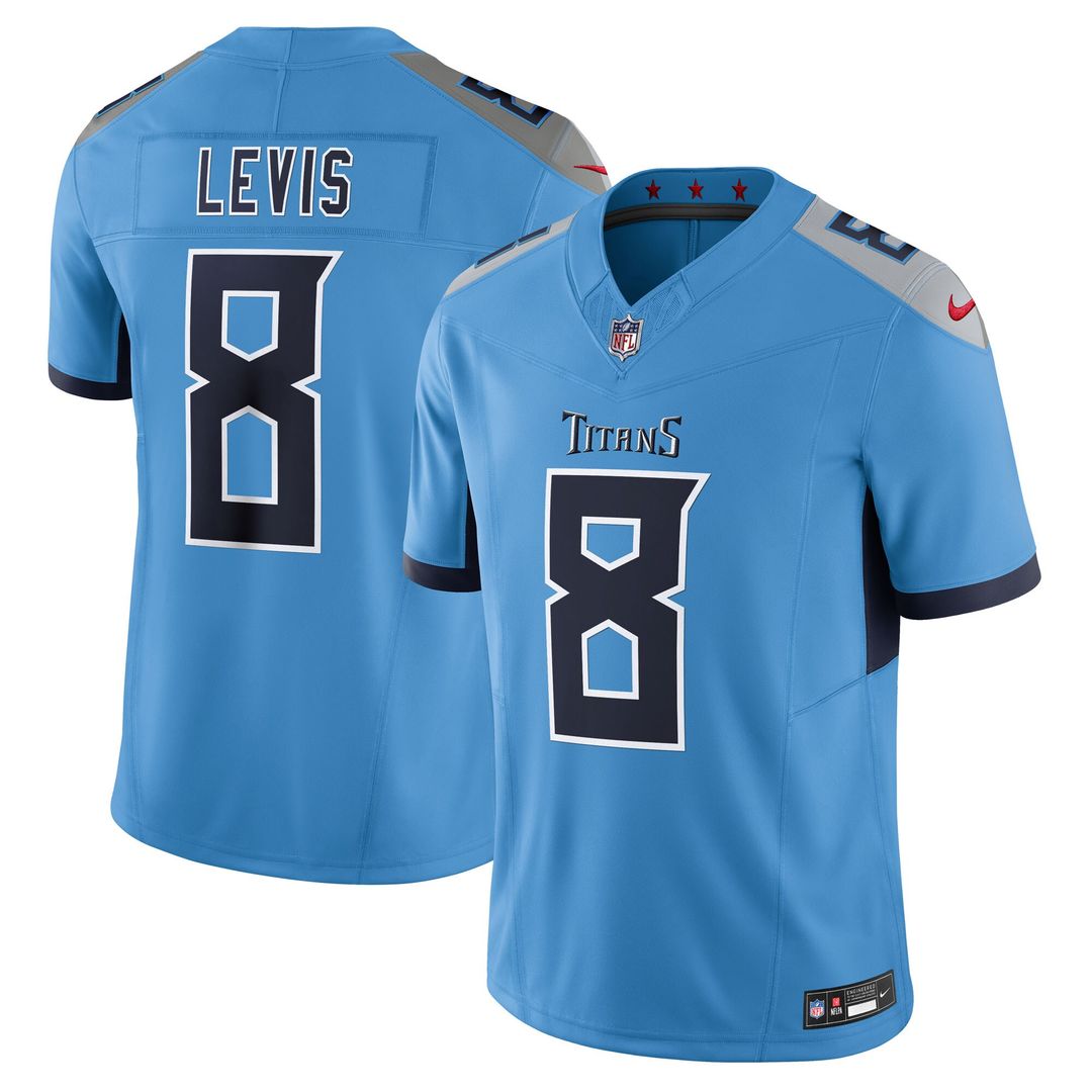 Will Levis Tennessee Titans Nike Alternate Vapor F.U.S.E. Limited Jersey - Light Blue Official NFL Team Apparel Football Fan Gear