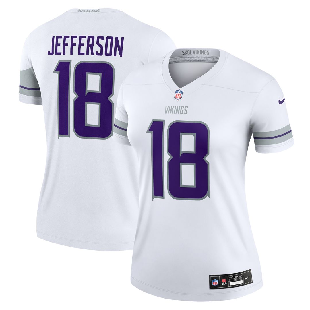 Justin Jefferson Minnesota Vikings Nike Women's Alternate Legend Player Performance Top - White NFL Fan Gear Popular Style