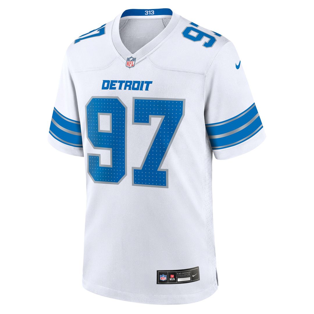 Aidan Hutchinson Detroit Lions Nike Game Jersey - White Official NFL Team Apparel Football Fan Gear