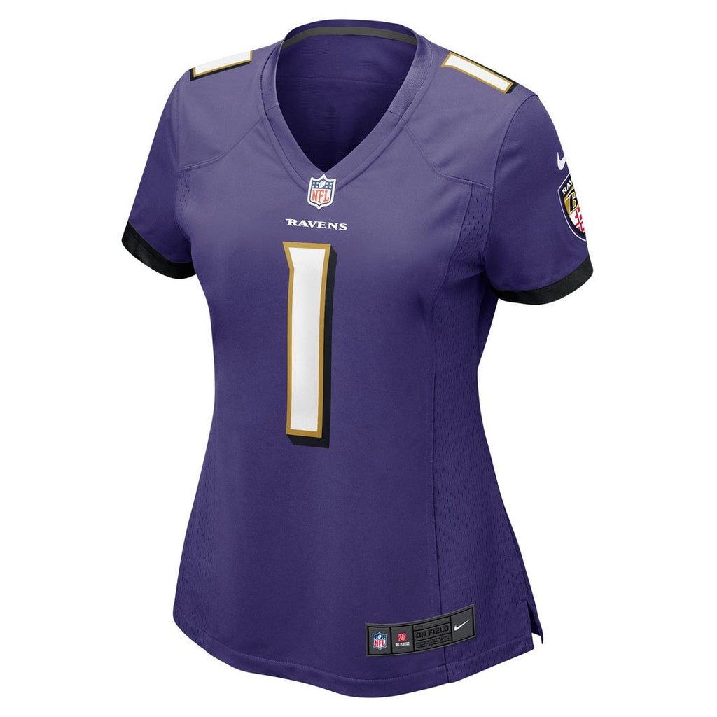 Number 1 Mom Baltimore Ravens Nike Women's Game Jersey - Purple Official NFL Team Apparel Football Fan Gear