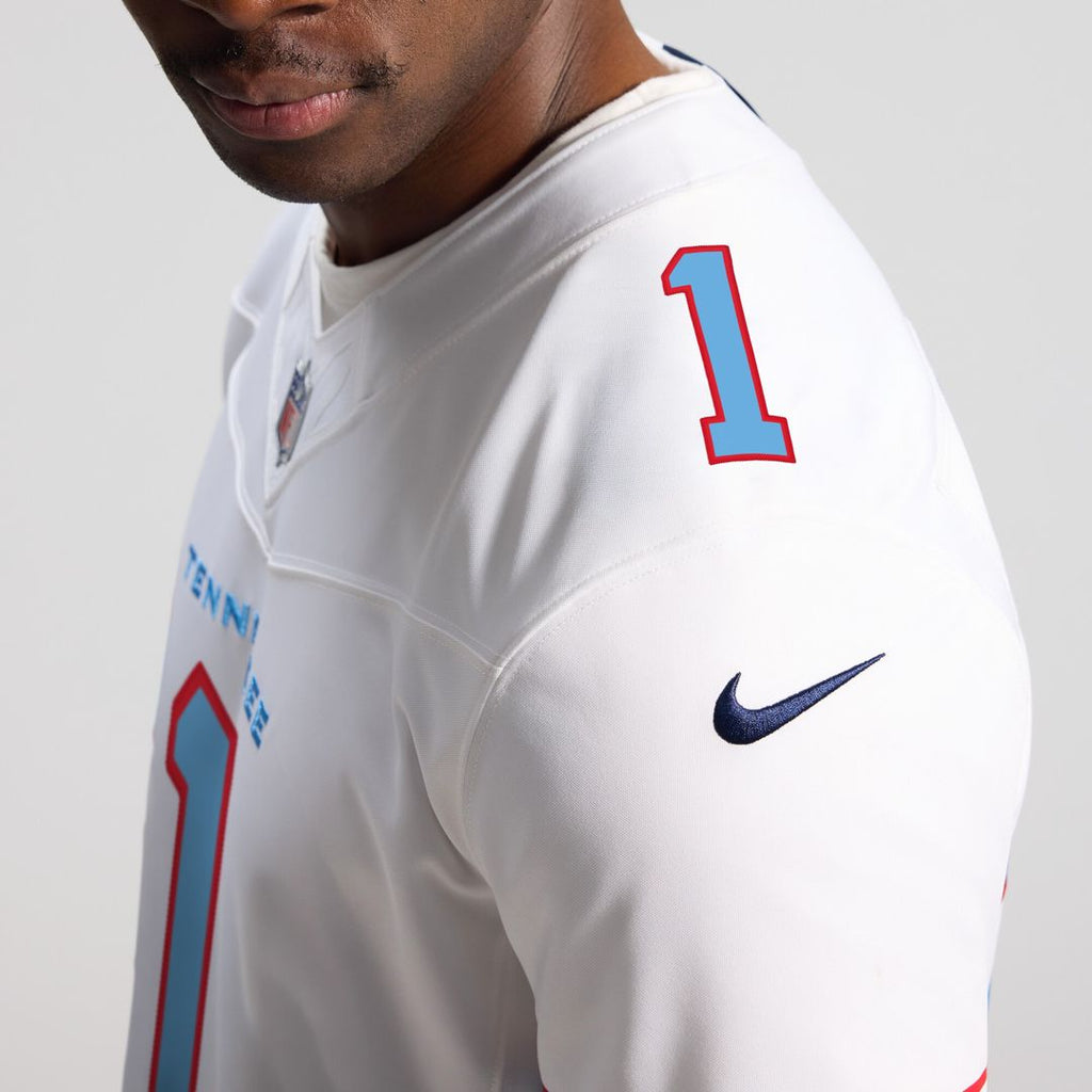 Cameron Ward Tennessee Titans Nike Vapor F.U.S.E. Stitched Limited Jersey - White Official NFL Team Apparel Football Fan Gear