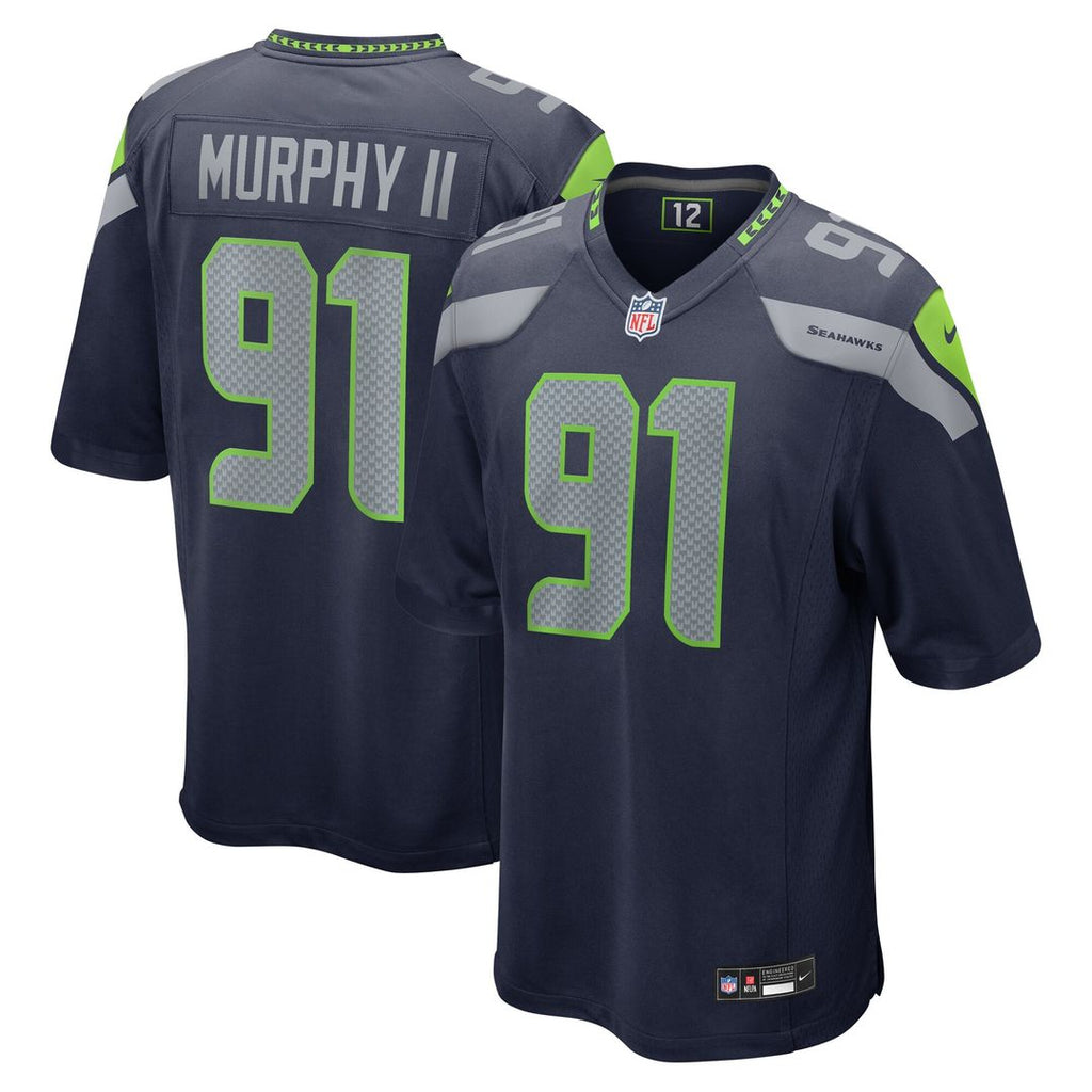 Byron Murphy II Seattle Seahawks Nike Player Game Jersey - College Navy Official NFL Team Apparel Football Fan Gear