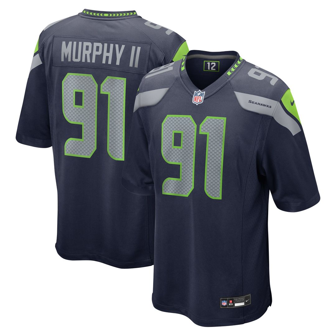 Byron Murphy II Seattle Seahawks Nike Player Game Jersey - College Navy Official NFL Team Apparel Football Fan Gear