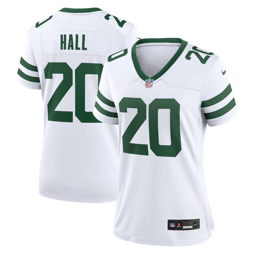 Breece Hall New York Jets Nike Women's Game Jersey - Legacy White Official NFL Team Apparel Football Fan Gear
