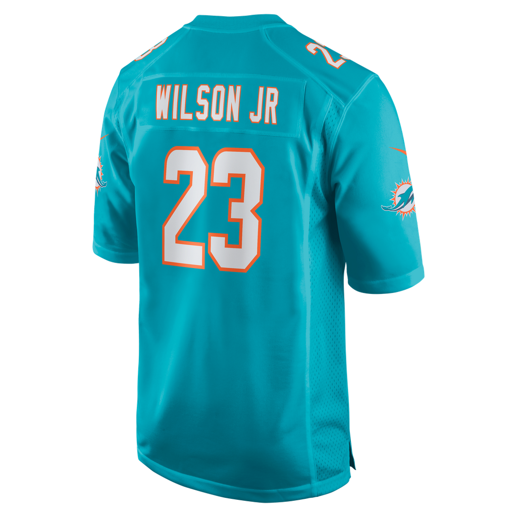 Jeff Wilson Jr. Miami Dolphins Nike Game Player Jersey - Aqua Official NFL Team Apparel Football Fan Gear