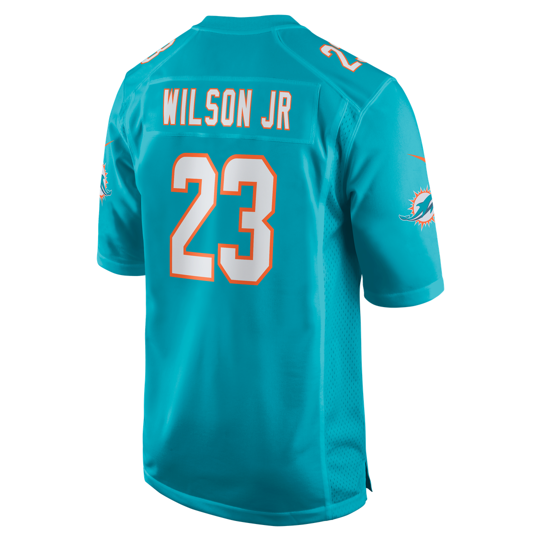 Jeff Wilson Jr. Miami Dolphins Nike Game Player Jersey - Aqua Official NFL Team Apparel Football Fan Gear