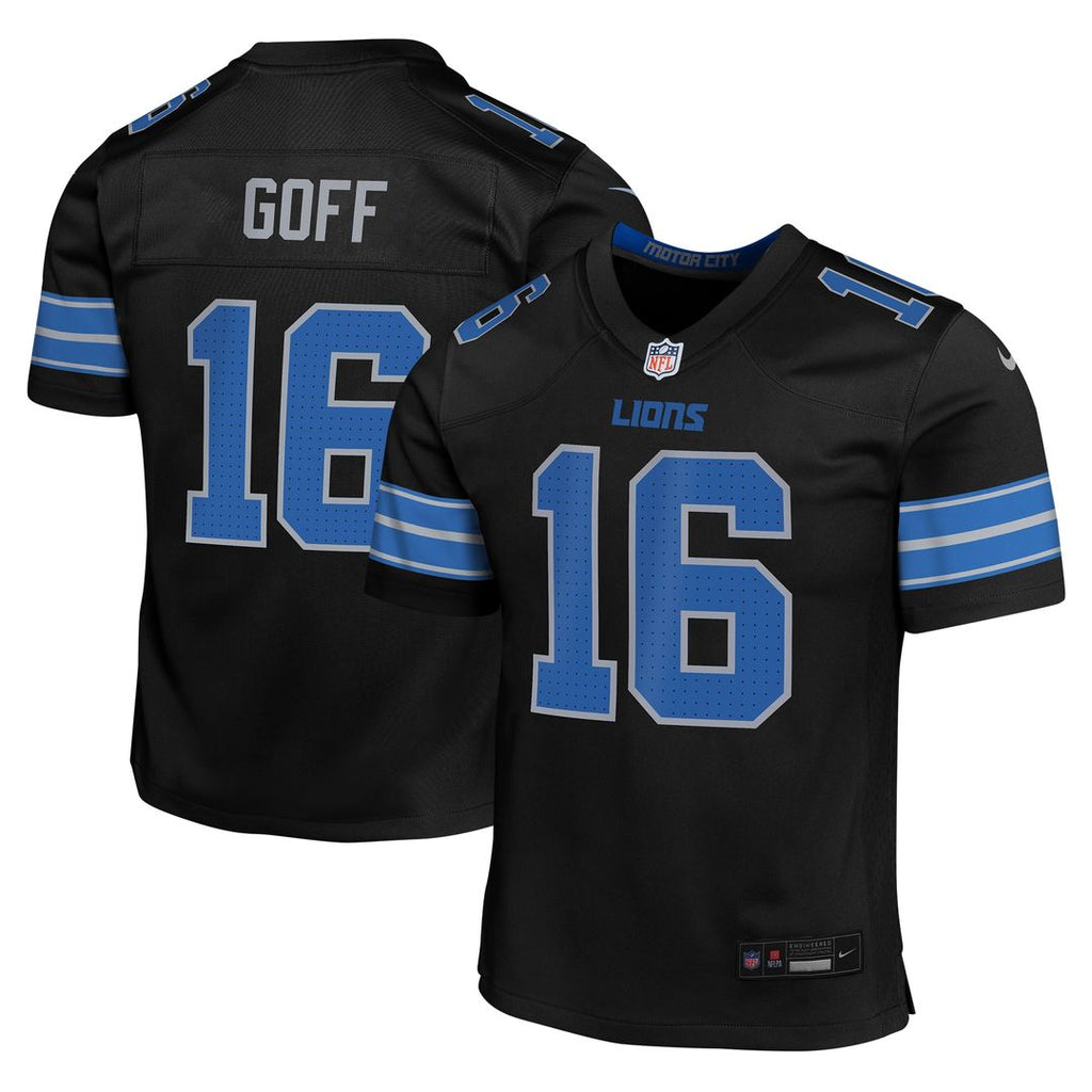 Jared Goff Detroit Lions Nike Youth Game Jersey - Black Official NFL Team Apparel Football Fan Gear