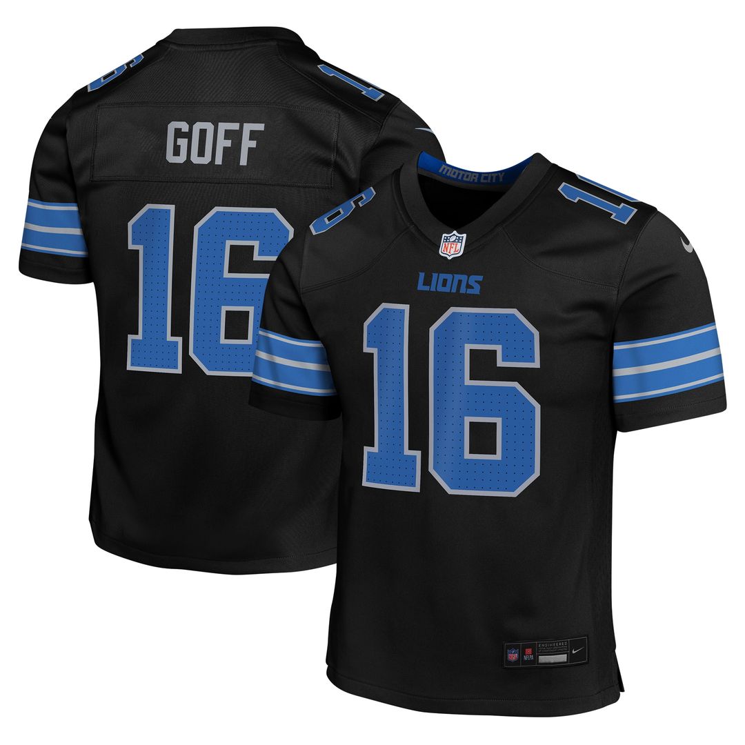 Jared Goff Detroit Lions Nike Youth Game Jersey - Black Official NFL Team Apparel Football Fan Gear