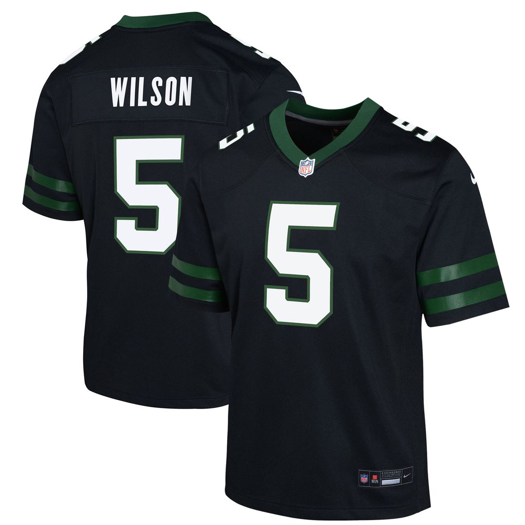 Garrett Wilson New York Jets Nike Youth Game Jersey - Black Official NFL Team Apparel Football Fan Gear