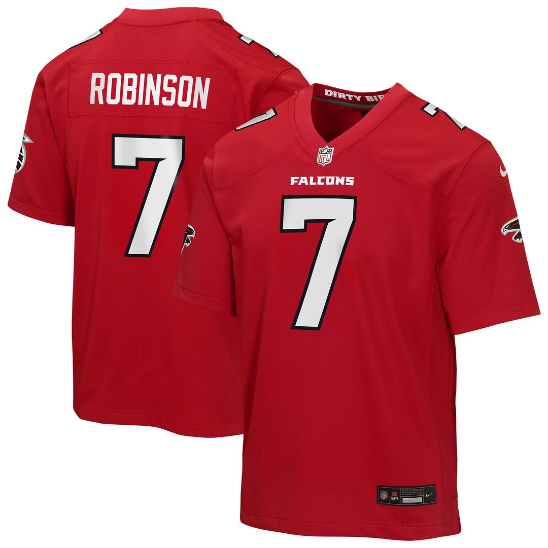 Bijan Robinson Atlanta Falcons Nike Youth Game Jersey - White Official NFL Team Apparel Football Fan Gear