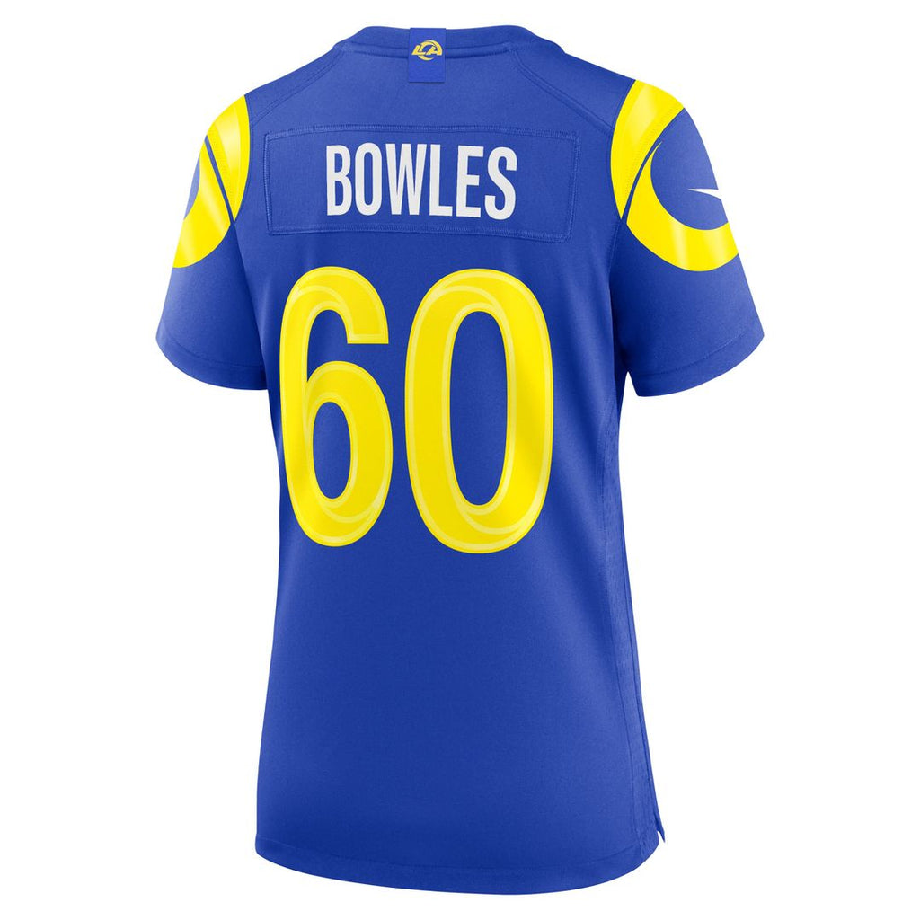 Wyatt Bowles Los Angeles Rams Nike Women's Team Game Jersey - Royal Official NFL Team Apparel Football Fan Gear