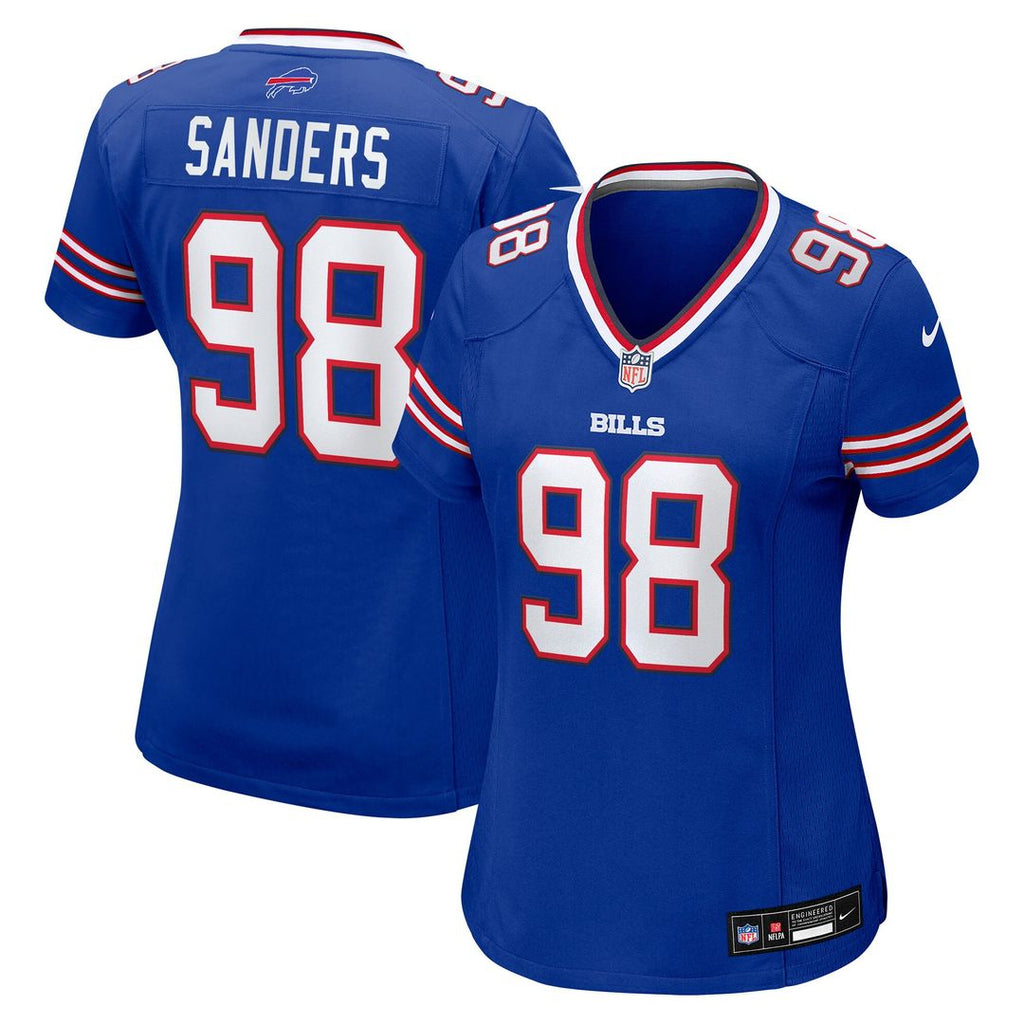 T.J. Sanders Buffalo Bills Nike Women's Team Game Jersey - Royal Official NFL Team Apparel Football Fan Gear