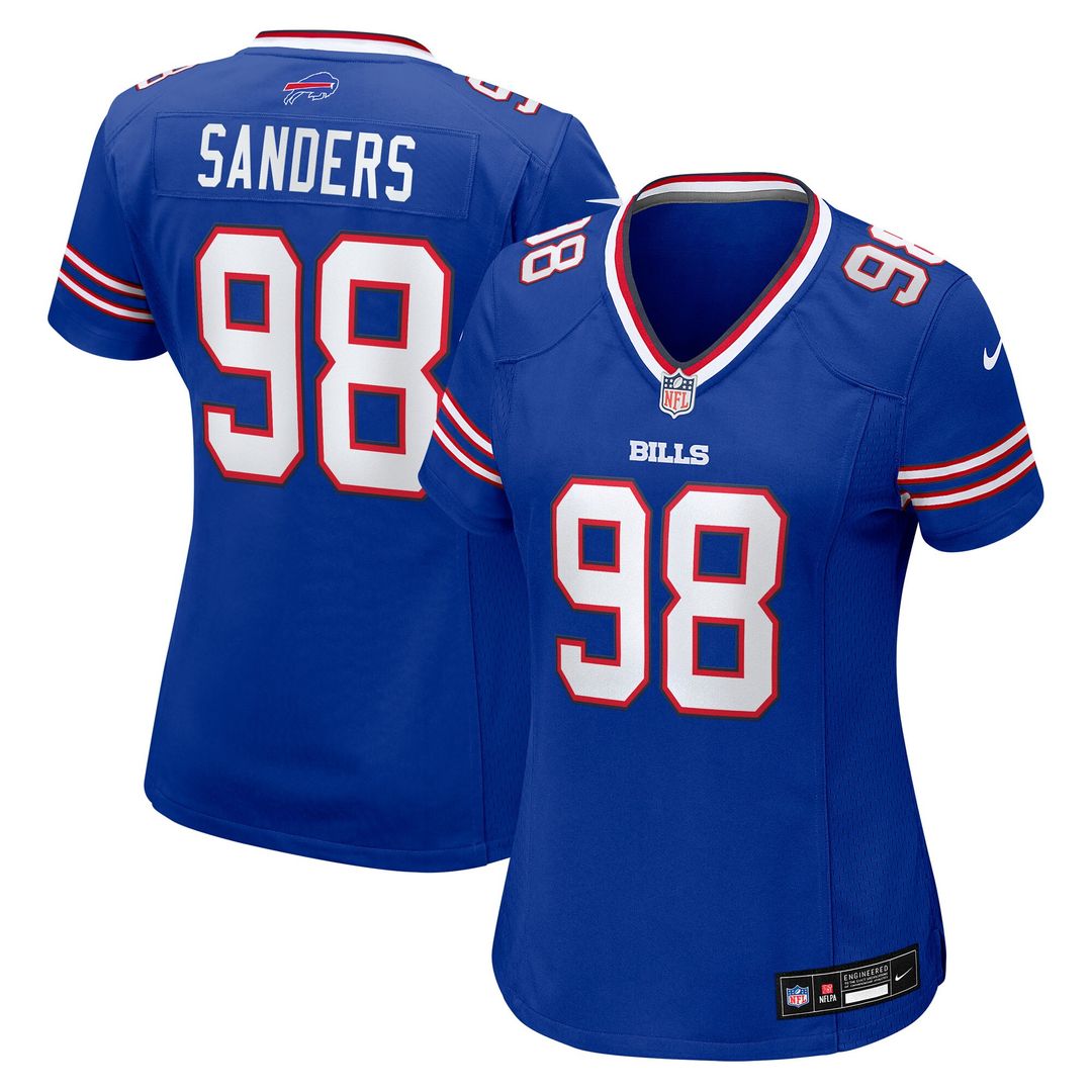 T.J. Sanders Buffalo Bills Nike Women's Team Game Jersey - Royal Official NFL Team Apparel Football Fan Gear